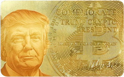 Commemorate Trump Crypto President Gold Card