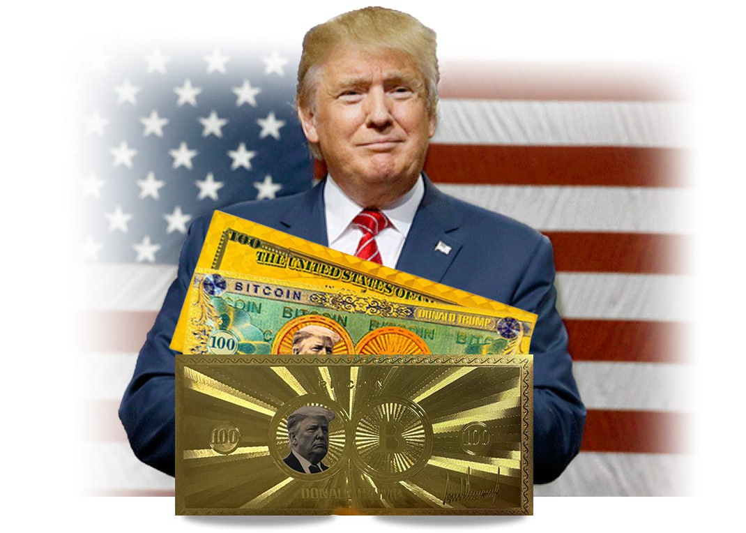 Trump Gold Bitcoin Bucks Bills